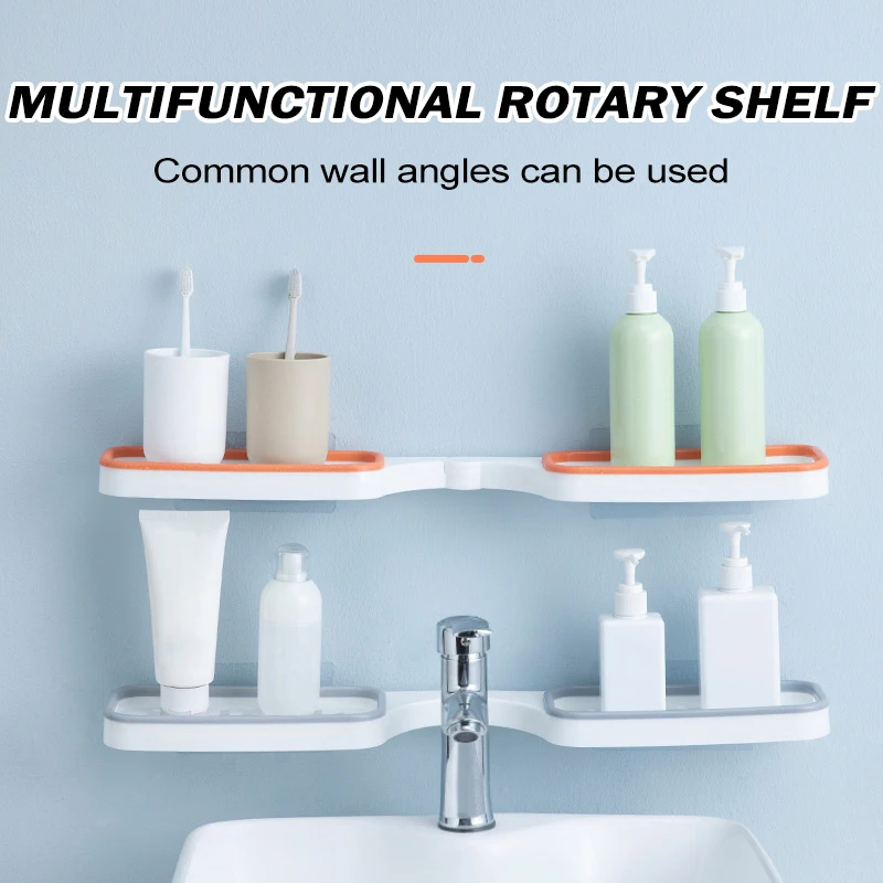 Настенная угловая настенная клейкая полка для ванной комнаты TOO789 | Спорт и