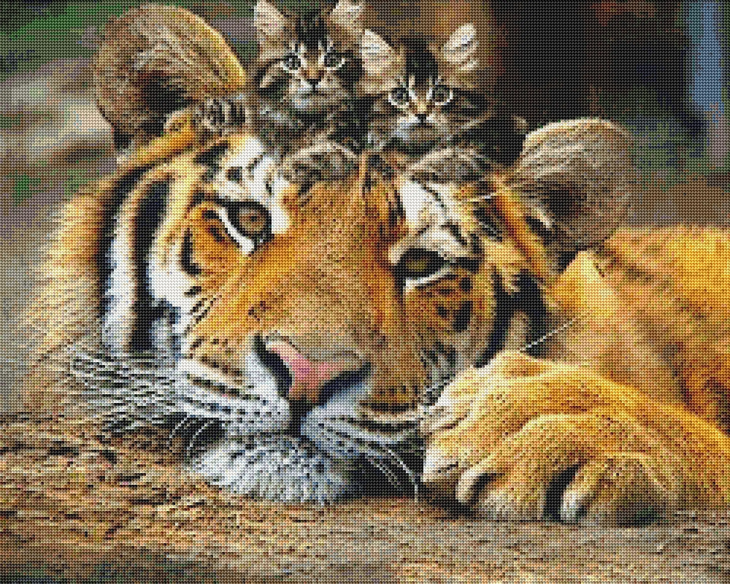 Тигр 5D 100% полная дрель Алмазная картина Мультяшные персонажи вышивка крестом