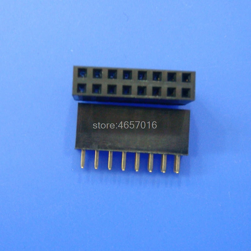 

200 шт., 2,54 мм, 2x8 контактов, позолоченные, однорядные, прямые женские Фотообои