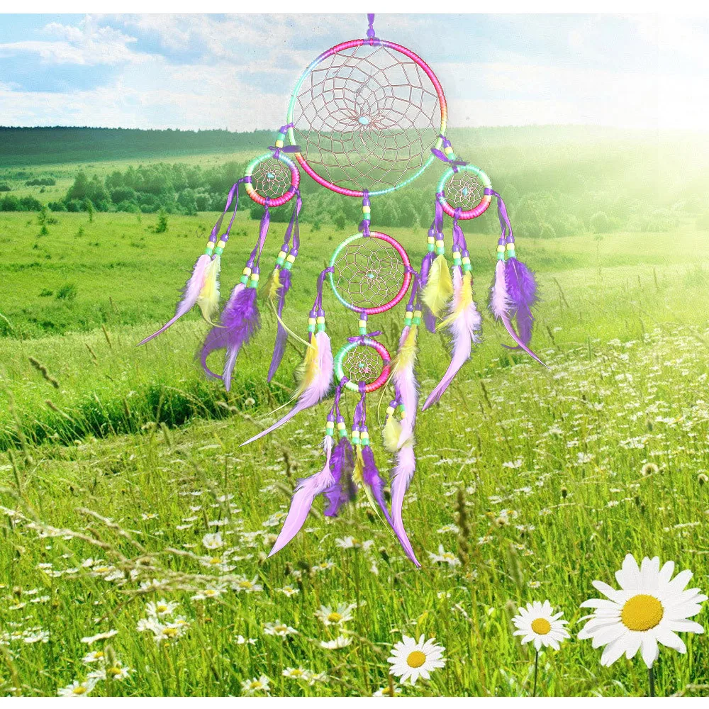 Креативная красочная пятикольцевая Подвеска для дома в виде снов индийский