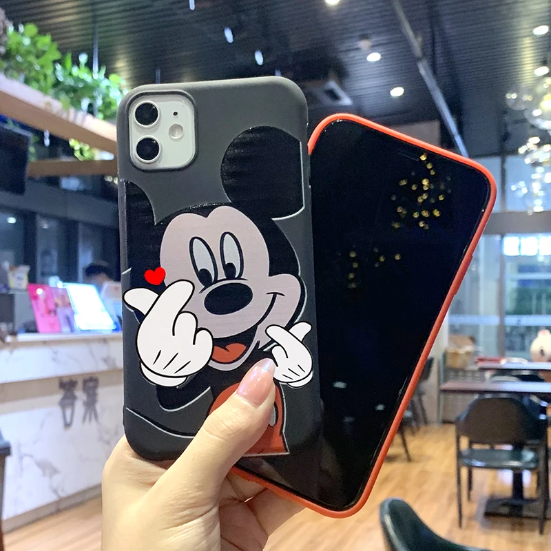 Чехол для телефона с мультяшной мышкой iPhone 11 Pro XR X Xs Max 8 7 6 Plus 6S 5S SE Samsung S20 S10 S9