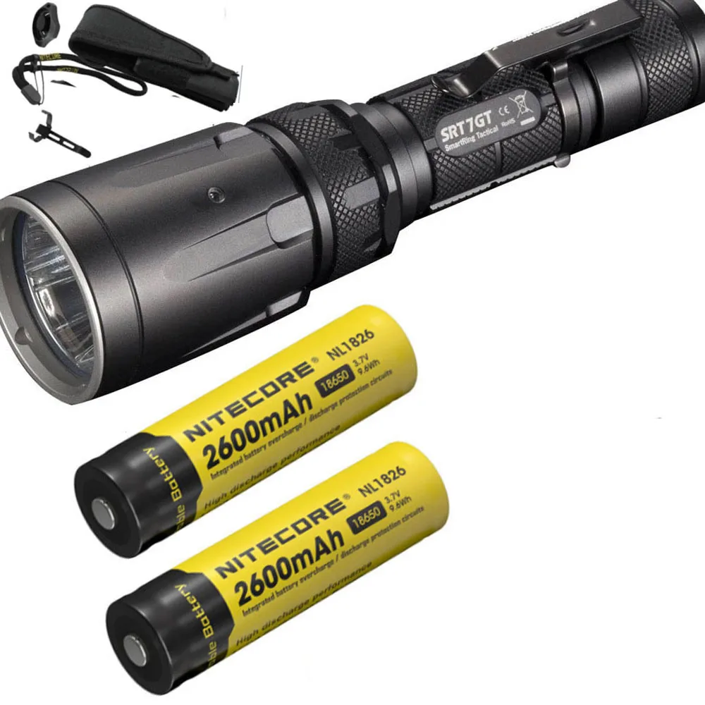 NITECORE SRT7GT светодиодный тактический вспышки светильник CREE XP L HI V3 RGB УФ умный кольцо
