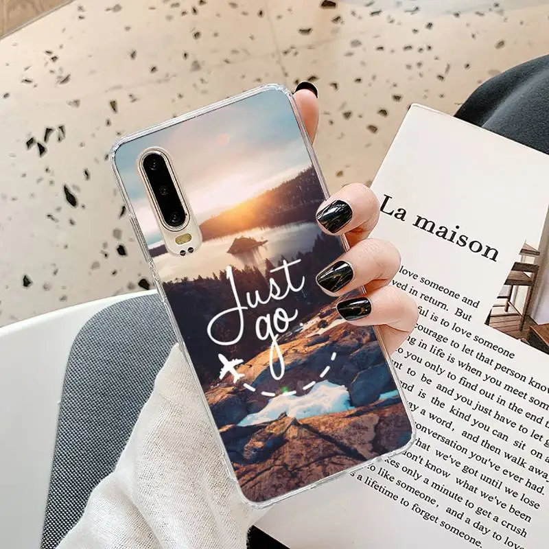 

Travel mountain beach quotes1 PhoneCase Transparent for Samsung A71 S9 10 20 HUAWEI p30 40 honor 10i 8x xiaomi note 8 Pro 10t 11