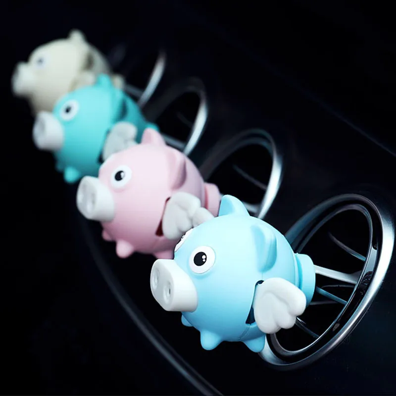 

[Wholesale] 30PCS Cute Little Flying Pig Car Conditioner Air Outlet Aromatherapy Clip Air Freshener Deodorization Perfume