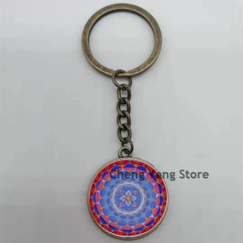 Новинка 2020 Классический женский брелок с изображением мандалы и цветка