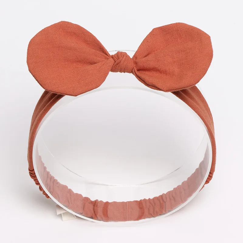 

Boutique 12pcs Fashion Cute Cotton Bow Newborn Headbands Rabbit Ear Bowknot Soft Hairbands Princess Headwear Hair Accessories