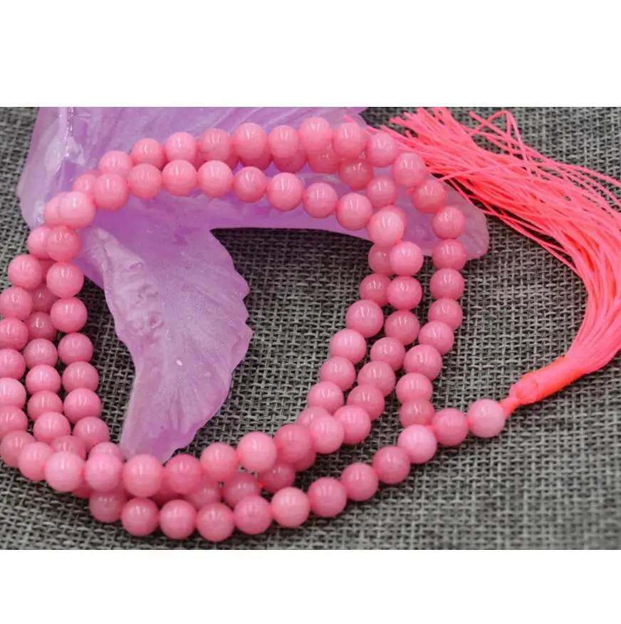 Бесплатная доставка Горячая Новинка 6 мм камень буддийский Родохрозит 108