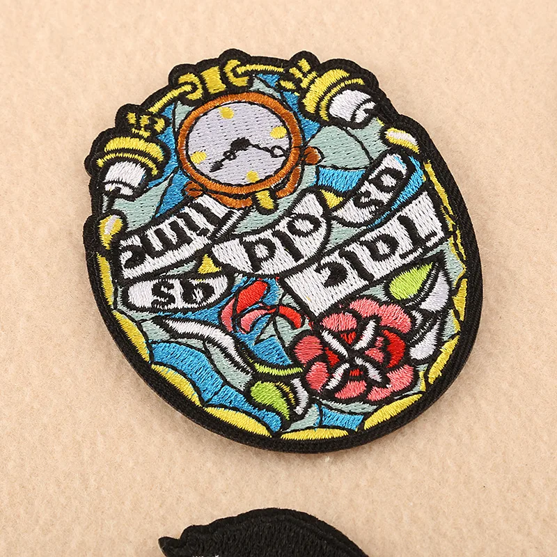 Модные Мультяшные нашивки HEY с вышивкой полоски на одежде наклейки в стиле панк Diy