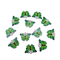 20pcsset cute green butterfly enamel animal pendant charm for diy jewelry making fashion bracelet necklace handmade supplies