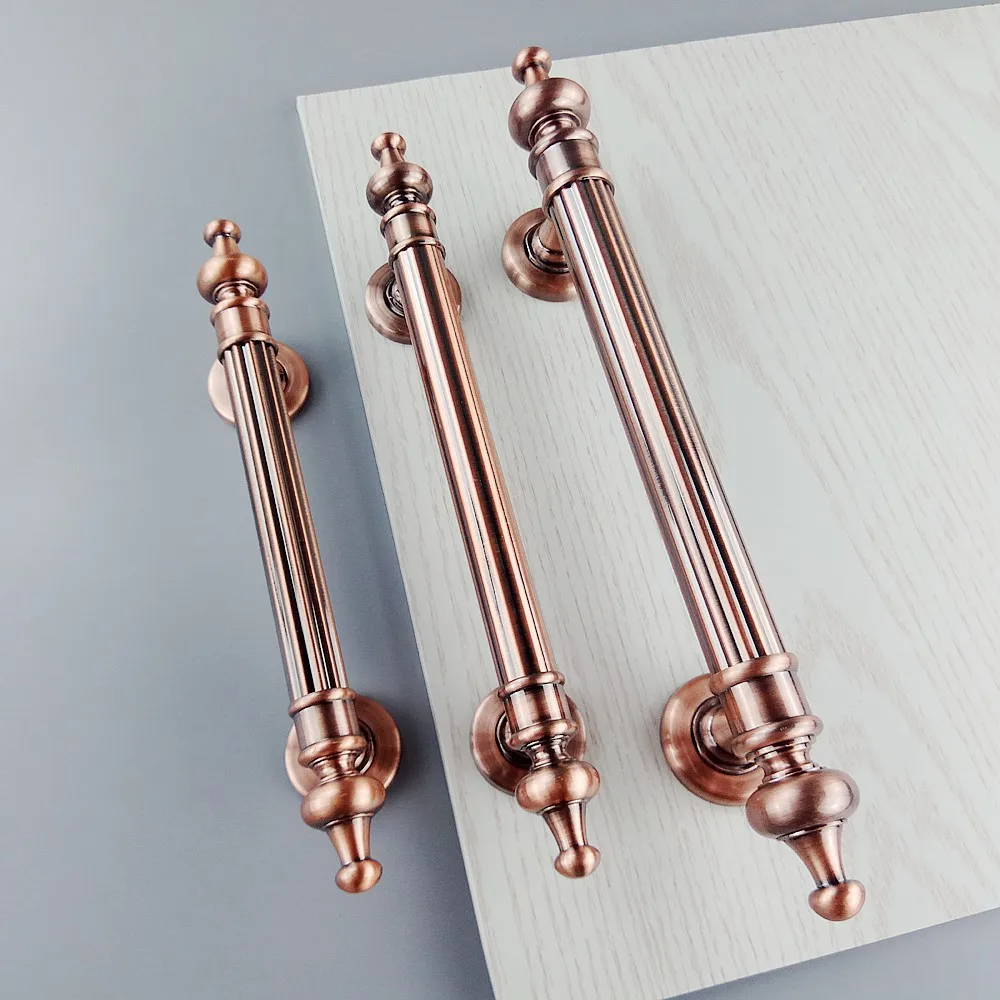 Античная красная бронзовая деревянная дверная ручка для ванной балкона спальни