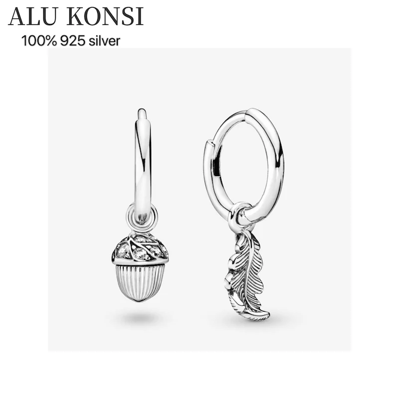 

Hot Sale high quality 100% 925 Sterling Silver Fit Original pan earrings For Women temperament luxury DIY Jewelry wedding gift