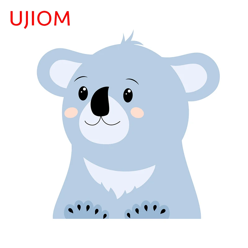 Наклейка на стену UJIOM с милым медведем, декоративная настенная наклейка для дома, детской спальни, водонепроницаемая для ванной комнаты