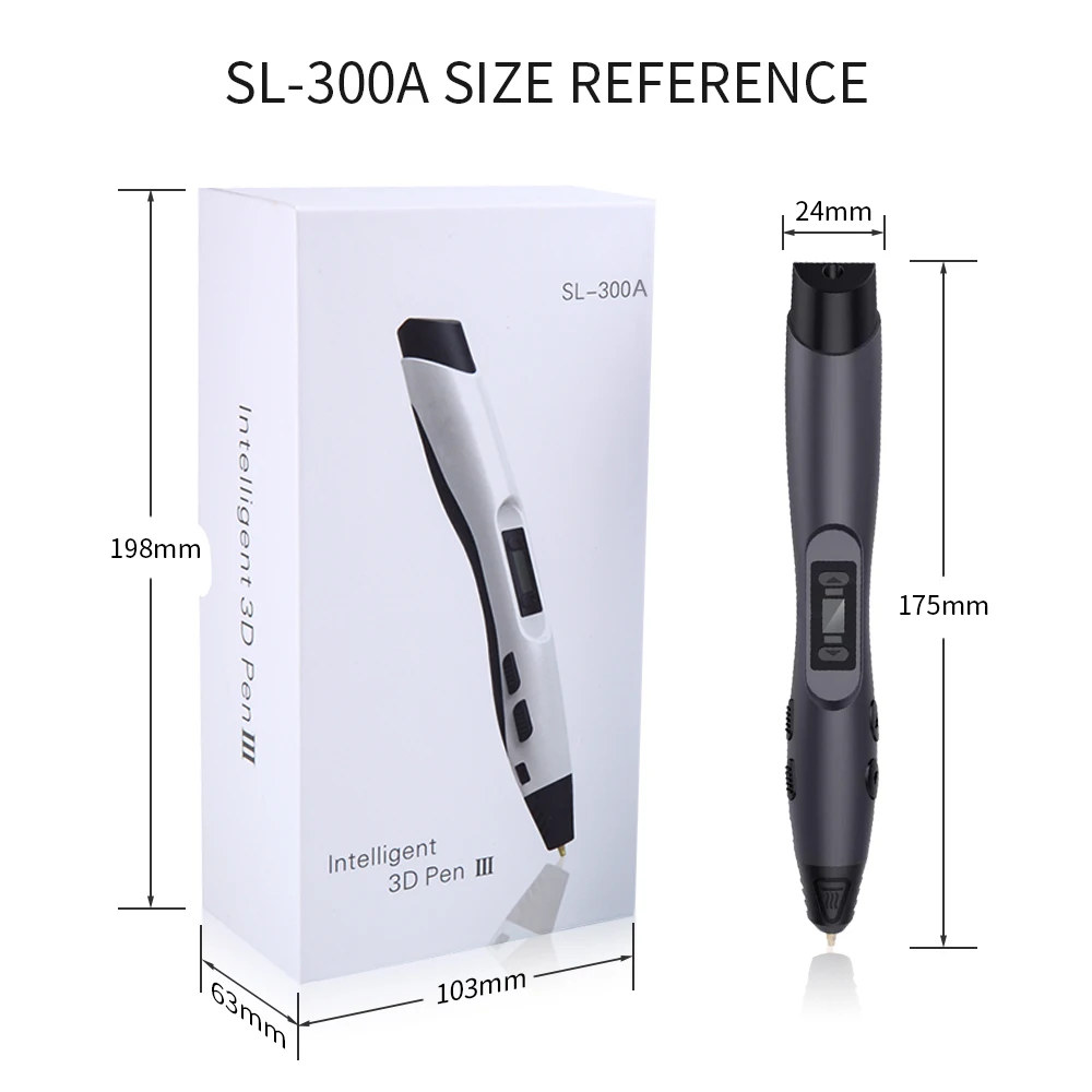 Enotepad SL300A 3d pen LCD Screen consumable PCL PLA ABS filament 1.75mm with USB cable excellen painting | Компьютеры и офис