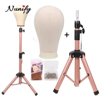 pink wig stand tripod mannequin head stand adjustable wig head stand holder for cosmetology hairdressing training with t pins