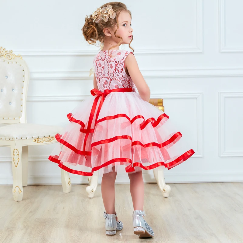 Girl Party Dress Christmas Flower Girls Dresses Birthday Wedding Gown Embroidery Lace Kids Clothes Children Ceremony Robe | Детская