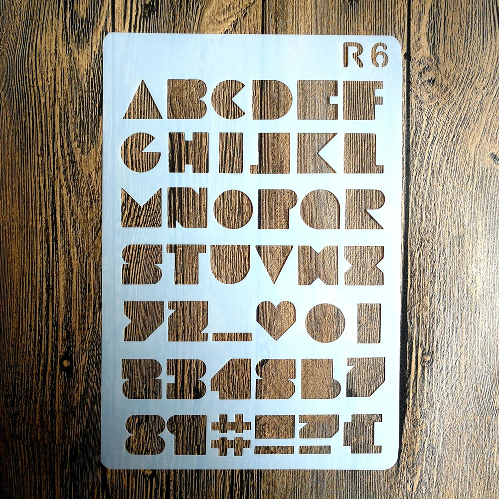 НОВЫЕ цифры букв DIY ремесла настенная живопись декоративный трафарет тиснение