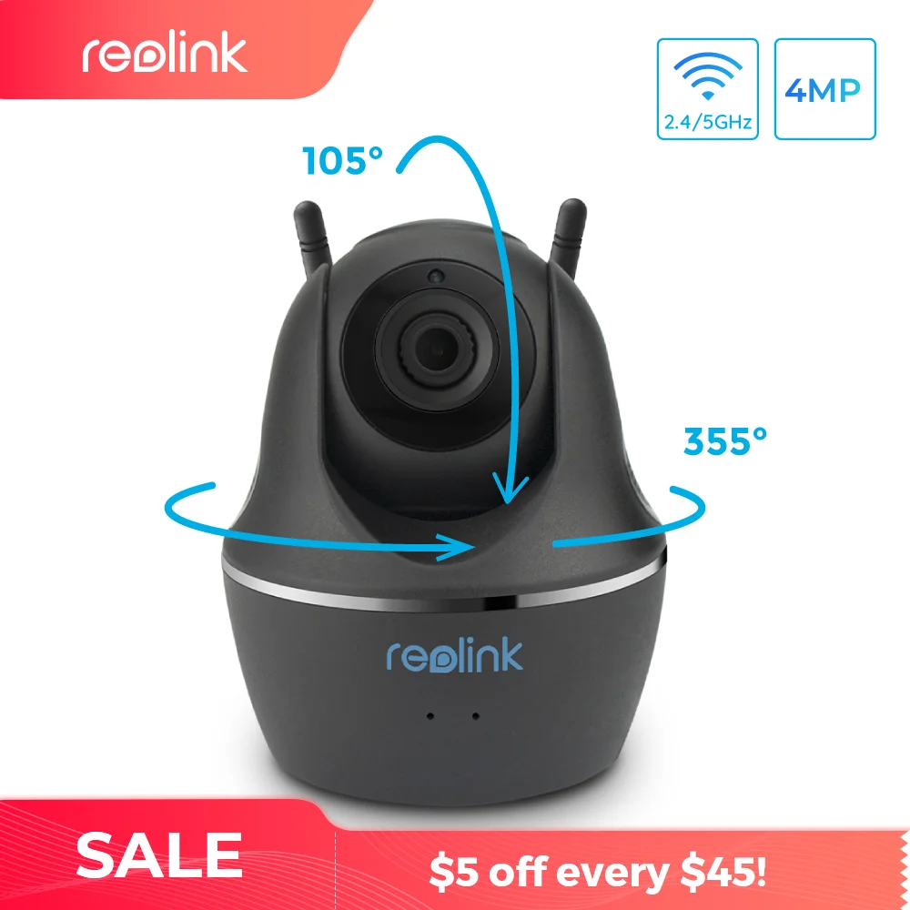 Reolink Видеоняни и радионяни Wi-Fi Камера 2,4 г/5 г 4MP Full HD панорамирования/наклона видеонаблюдения домашние безопасности IP Камера C1 Pro