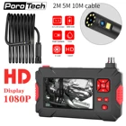 P30 последние 1080P HD двойной Камера эндоскоп с жесткий кабель 8 светодиодов светильник IP67 эндоскоп мини бороскоп 2 м 5 м 10 м