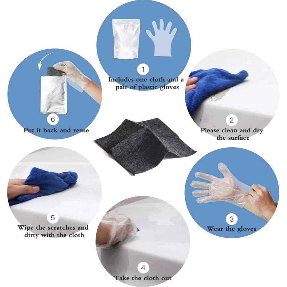 Удаление царапин на автомобиле наноткань для устранения умная полировка