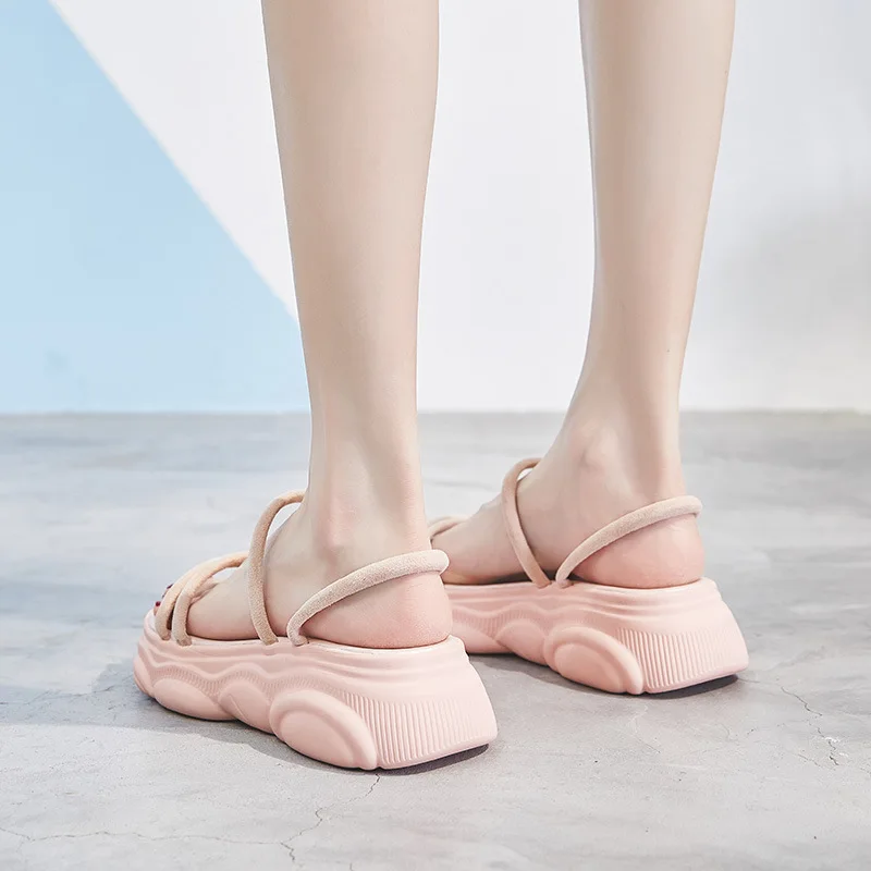 Женские босоножки Koovan Новинка лета 2020 Дамская обувь на толстой подошве