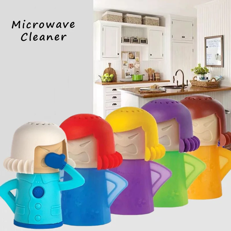 Angry Mom-limpiador de microondas que limpia fácilmente el vapor del horno, limpia fácilmente los