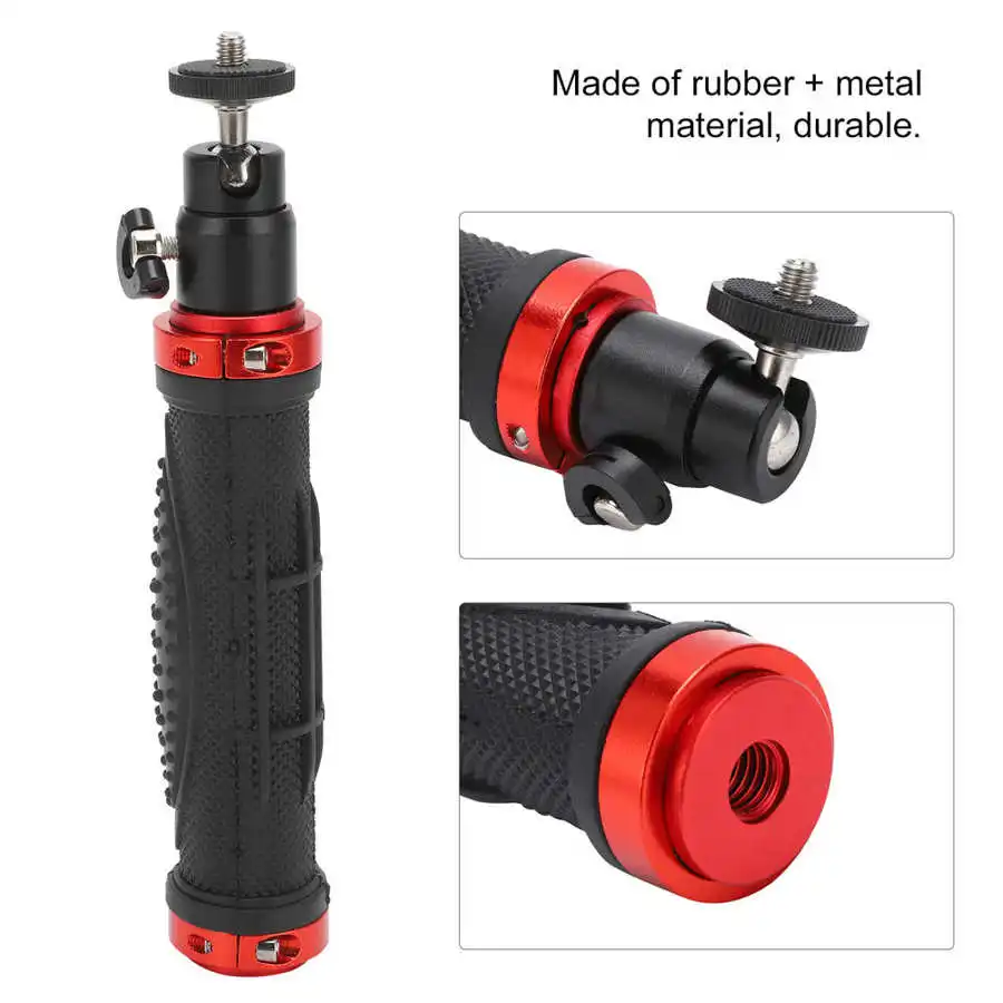 Штатив стабилизатор с рукояткой 1/4 дюйма Ручной штатив для видеокамеры цифровой