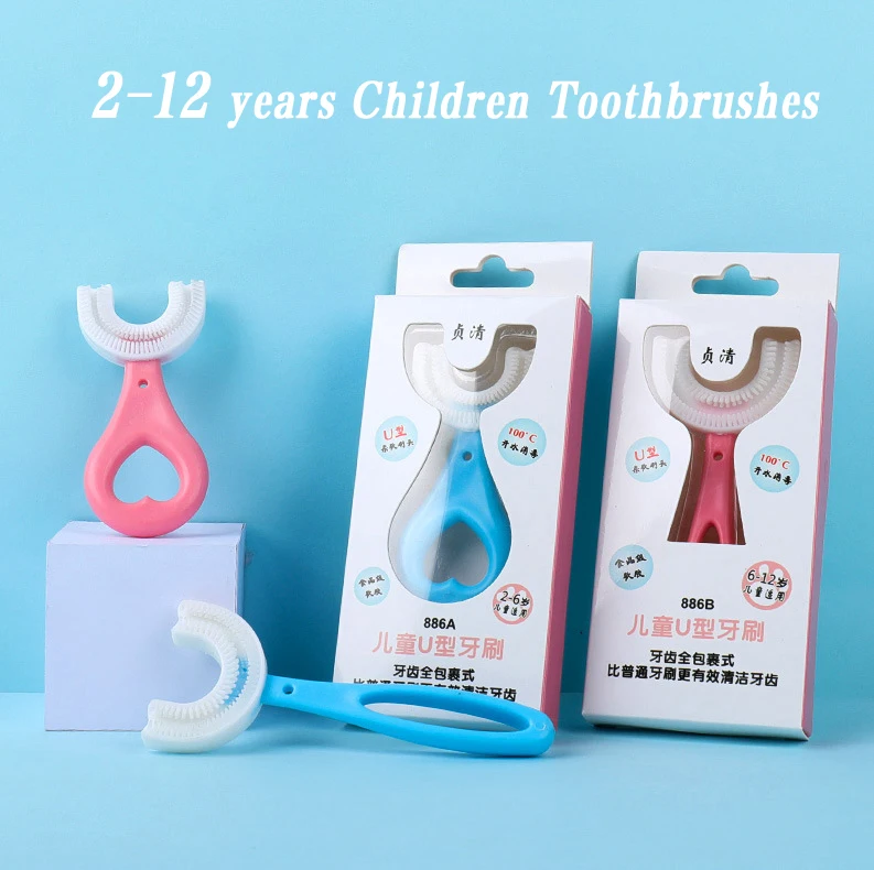 

1 шт., детская мягкая силиконовая зубная щётка, 2-12 лет