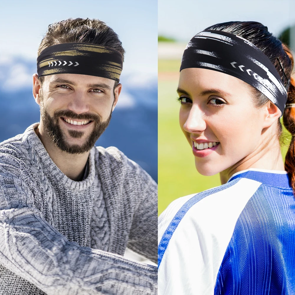 Светоотражающая повязка на голову для мужчин и женщин спортивная бега фитнеса