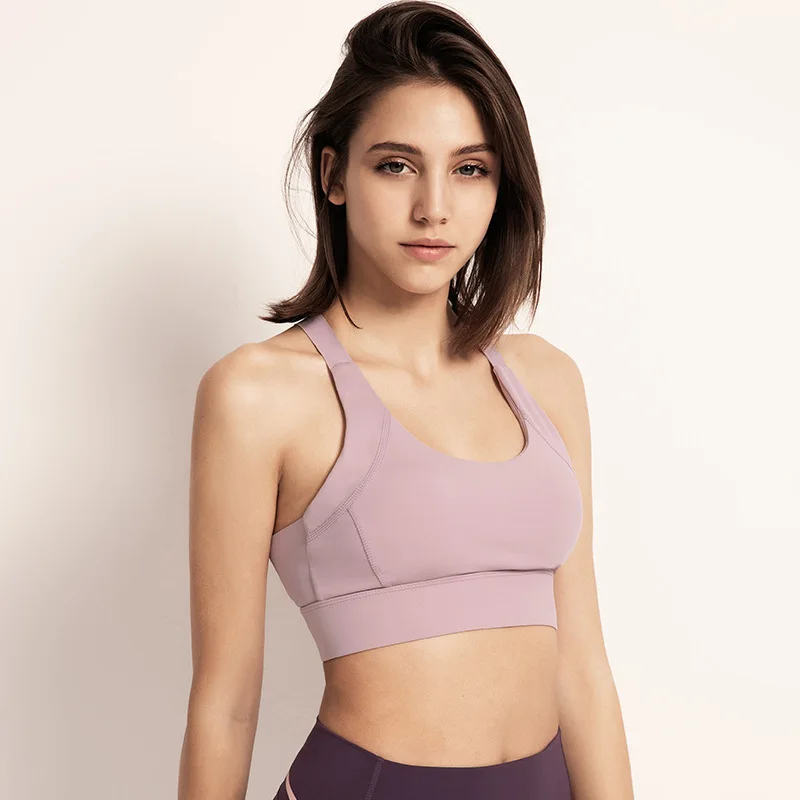 

High strength trackless sports underwear bra shockproof gather running fitness bra women's back Yoga underwear