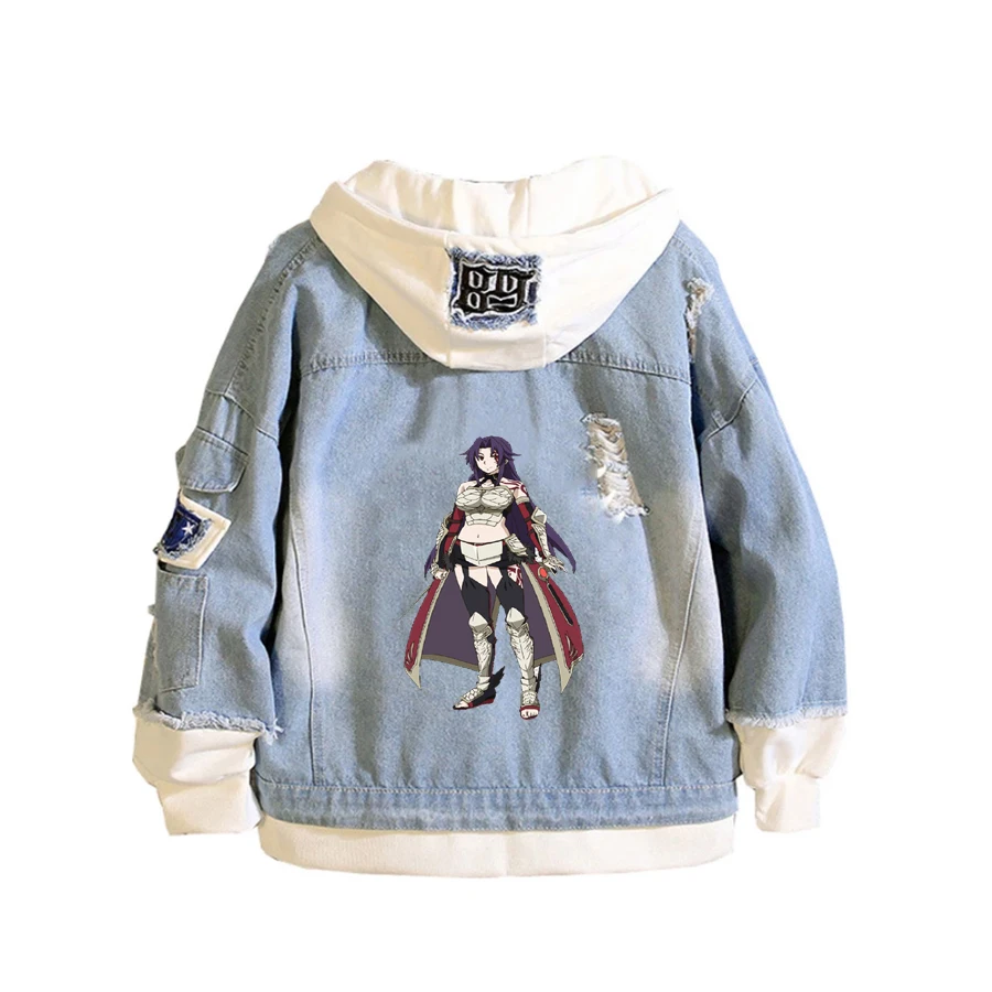 

Anime Grancrest Senki Coat Teens cowboy Cosplay Jacket Men Women Casual Denim Hooded Loose coat Cartoon Hooded