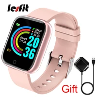 lesfit smart watch women lady stainless steel smartwatch digital sport watch men android ios clock pedometer fitness tracker