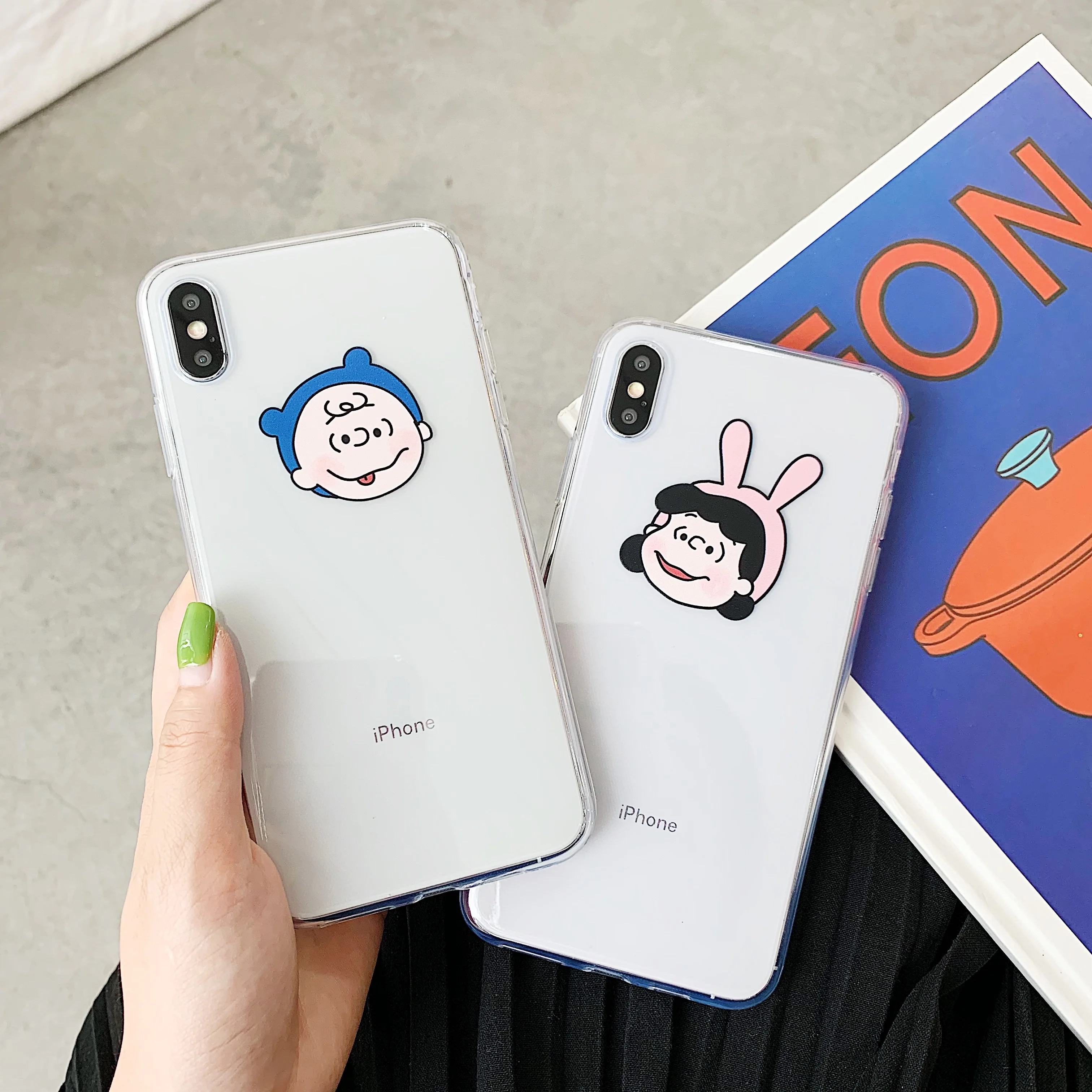 WOTP пара Супер милый мультфильм аватар чехлы для iPhone XS Max XR INS мягкий TPU X 6 6S 7 8 Plus