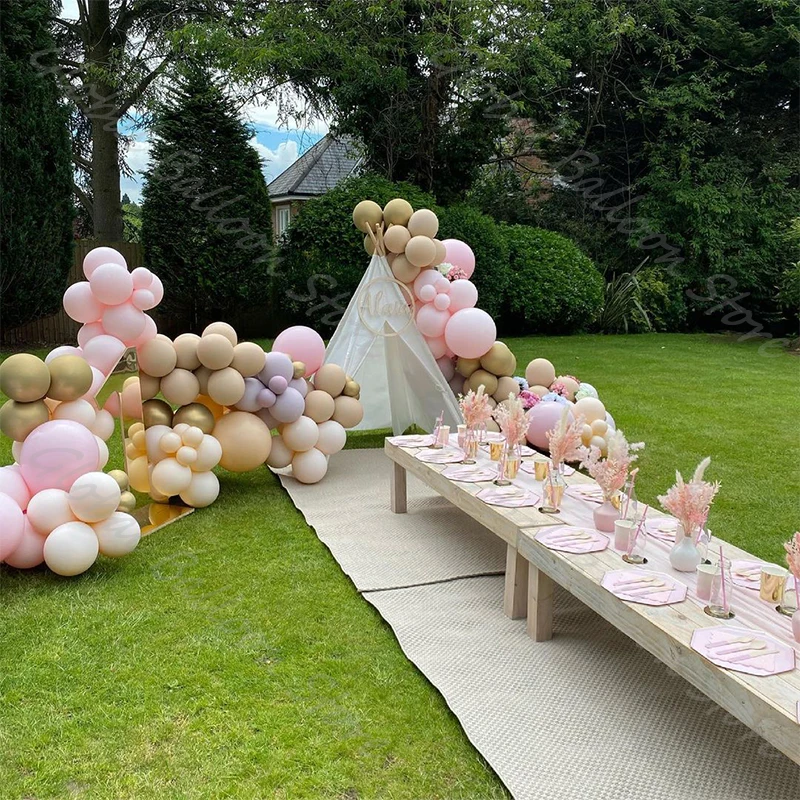 

85Pcs Cream Peach Balloons Garland Kit Wedding Decoration Chrome Rose Gold Pink Balloon Arch Birthday Party Baby Shower Decor