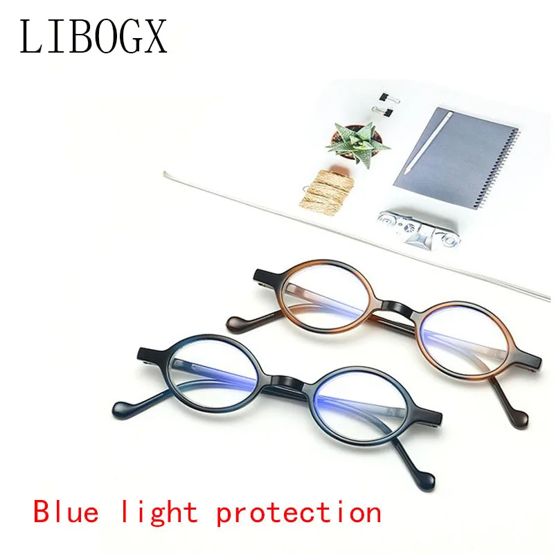 Модные круглые очки для чтения с защитой от синего цвета мужчин и женщин