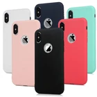 Мягкий силиконовый чехол для iPhone X, 11, 12 Pro, 11Pro, 8, 7, 6, 6s Plus, Xr, Xs Max, гибкий гелевый защитный чехол для телефона