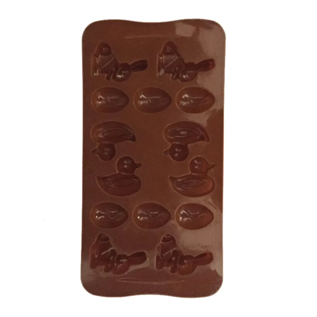 Силиконовая форма для помадки утка кролик шоколадный запеченный ледяной куб