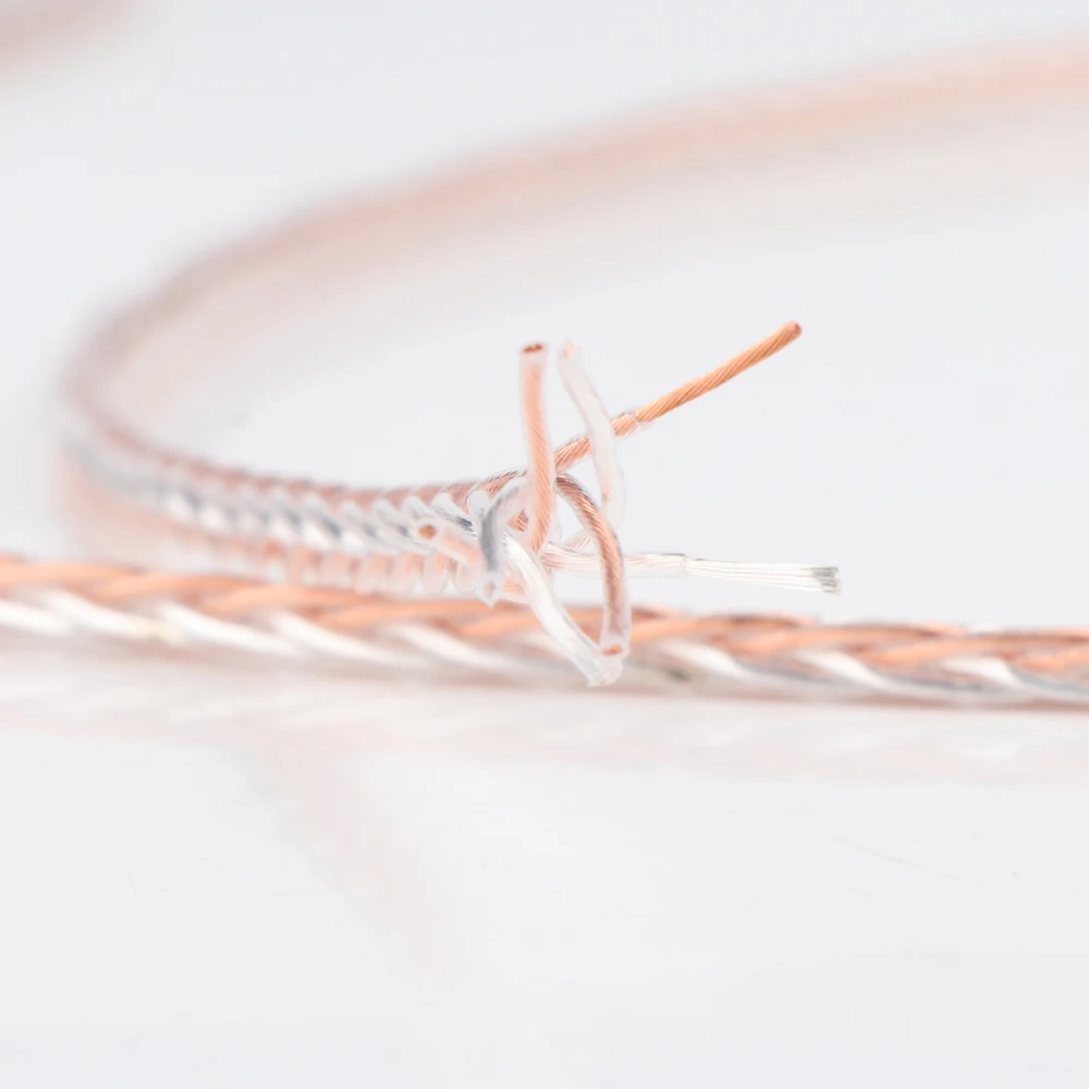 E501 6N OCC Медный + посеребренный плетеный провод для наушников кабель сделай сам