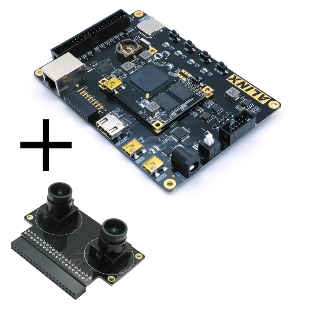 

XILINX Spartan-7 XC7S50 FPGA Development Board ALINX Brand Evaluation board VIVADO (FPGA Board + 2 lens camera module)