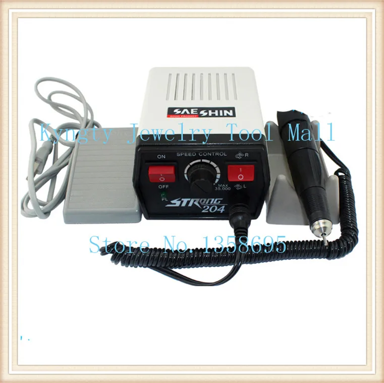 

204+102L Mini Micromotor + (Free) 1 box Diamond Burs Set , jewelry mini polishing machine , craft jewelry tool s, 0-35000RPM