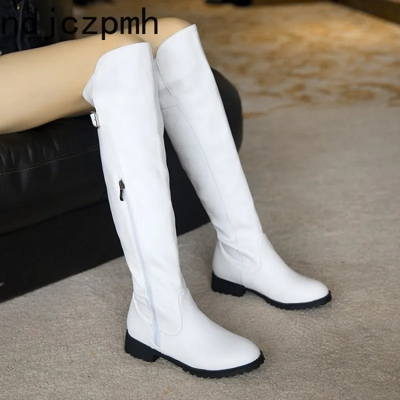 Женские ботинки новая зимняя модная женская обувь с круглым носком на молнии