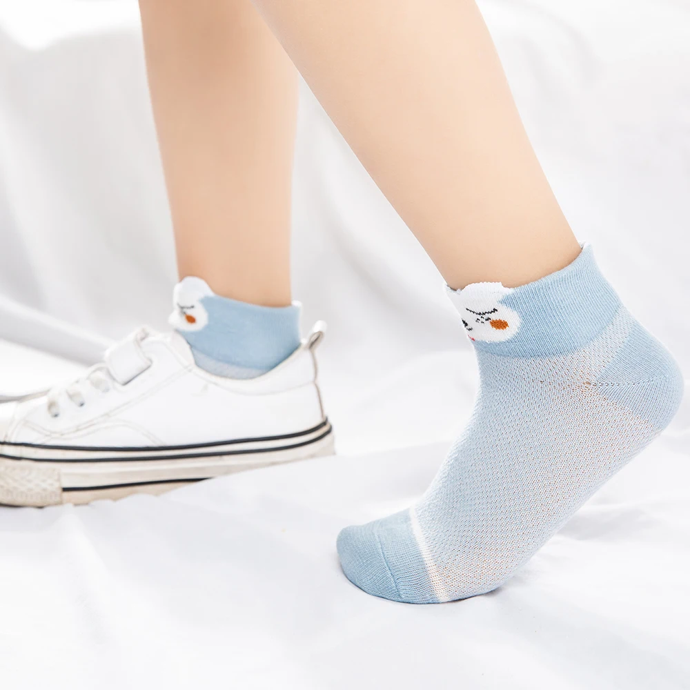 

5Pairs/lot 0-2Y Baby Socks Summer Cotton 3D Cartoon Animal Kids Socks Girls Mesh Cute Newborn Boy Toddler Socks Baby