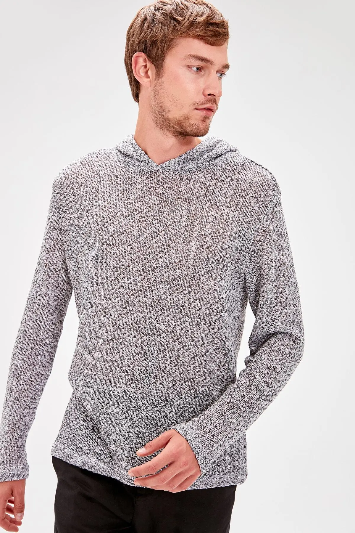 Мужская толстовка с капюшоном и длинным рукавом карманом-кенгуру TMNAW20SW0228 | одежда