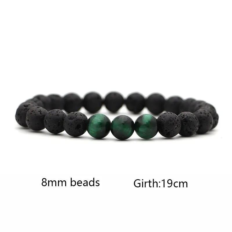 Мужской браслет с натуральными зелеными тигровыми глазами из бисера новая мода в