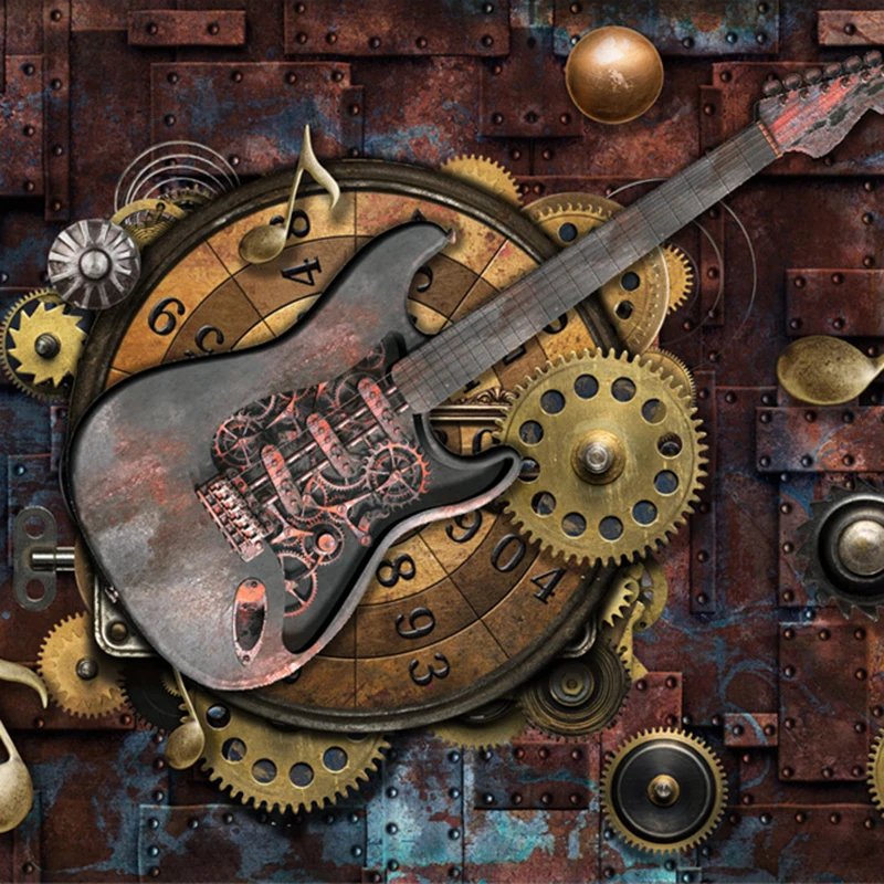 Фотобумага на заказ для стен 3D фотообои с искусственными нотами баром KTV