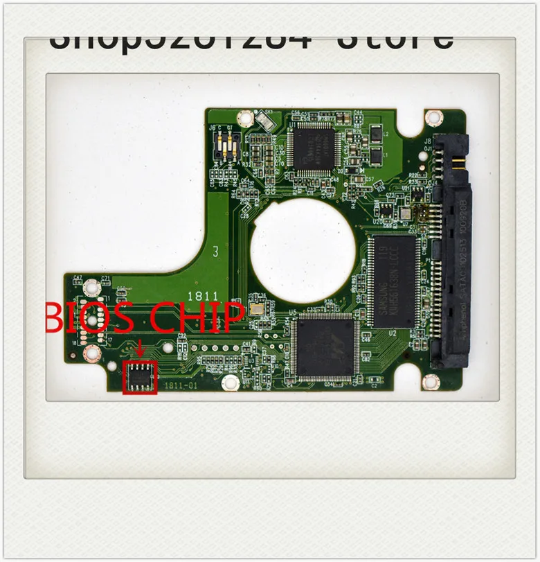

Western Digital Hard drive circuit board 2060-771714-002 REV P1 2061-771714-002 WD3200BVVT, WD5000BEKT Data Recovery