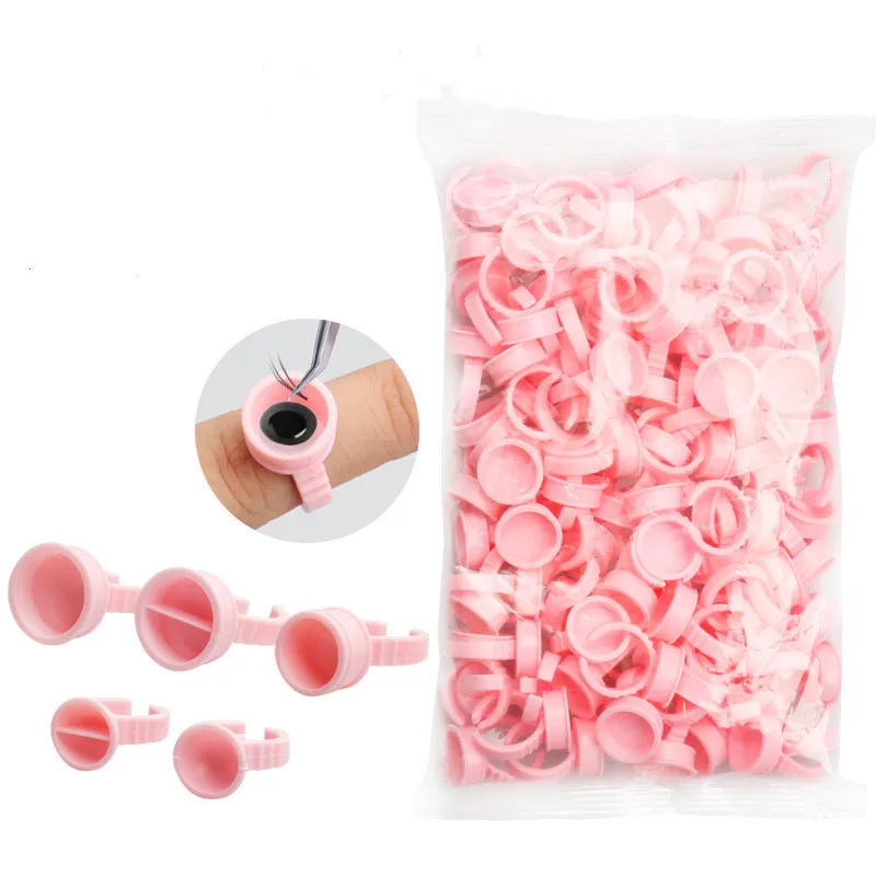 3 цвета 100 шт одноразовые реснички клей для ресниц держатель кольцо подставка