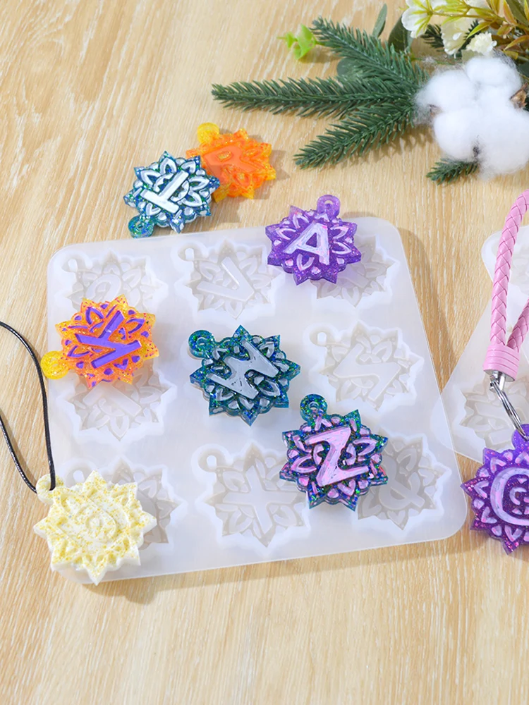 DM147 DIY 26 букв силиконовая форма эпоксидная смола кулон форма брелок декоративные аксессуары ювелирные изделия ремесленные инструменты