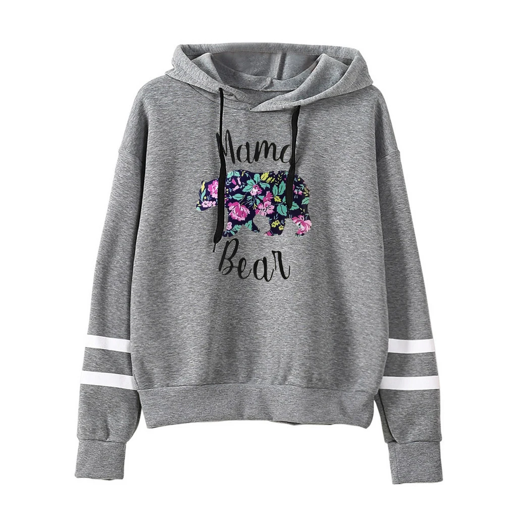 

mama bear hoodies women harajuku womens clothing casual print pullovers streetwear korean hoodie blessed sweatshirt M