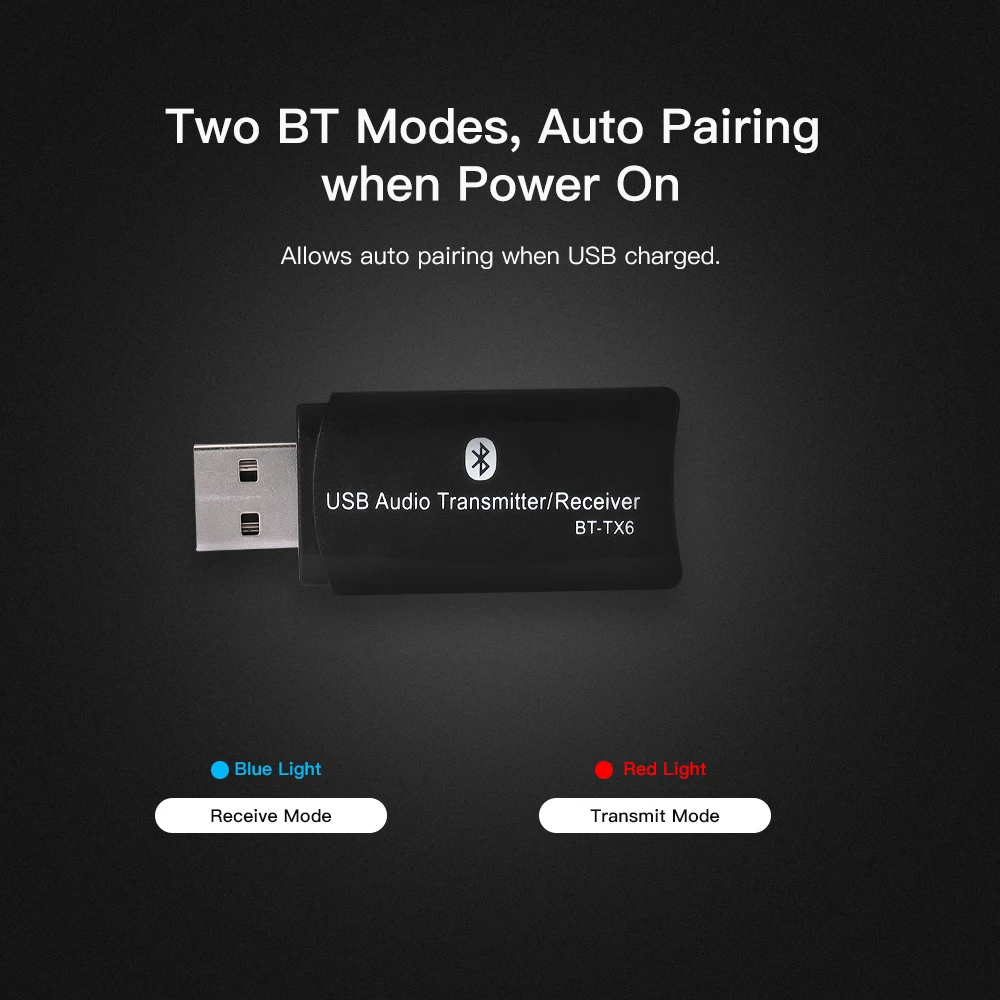 Беспроводной мини адаптер стерео музыкальный приемопередатчик модель 2 в 1 BT 5 0