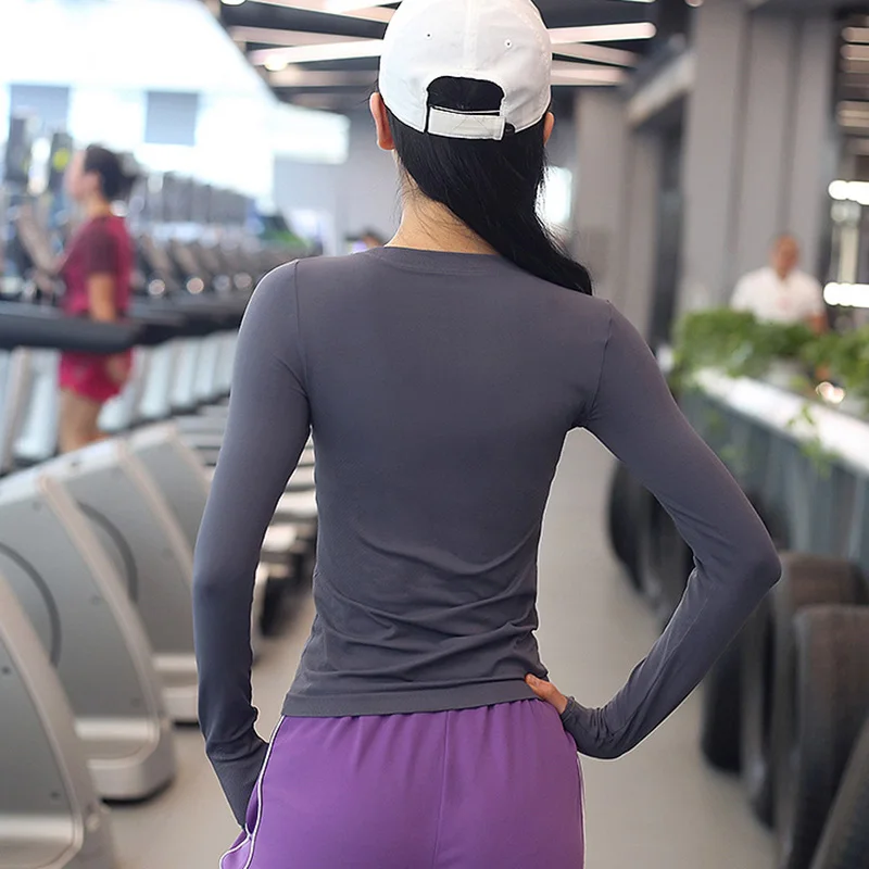 

Fashion Sport Casual Woman Long Sleeve O-Neck Top Shirts Cotton T-Shirts